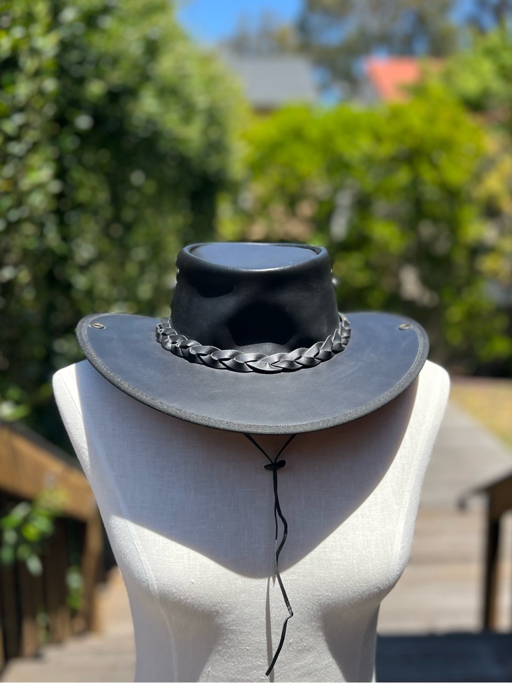 Hand Crafted Coastline Hat Co. Black Outback Hat - Picture 7 of 11